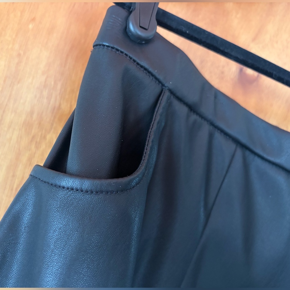 LuLaRoe Black Faux Leather Skirt - Picture 5 of 7